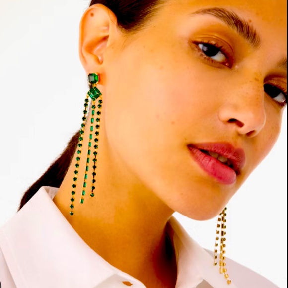 New Kate Spade Shimmy Fringe Earrings - Picture 4 of 8